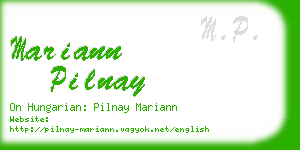 mariann pilnay business card